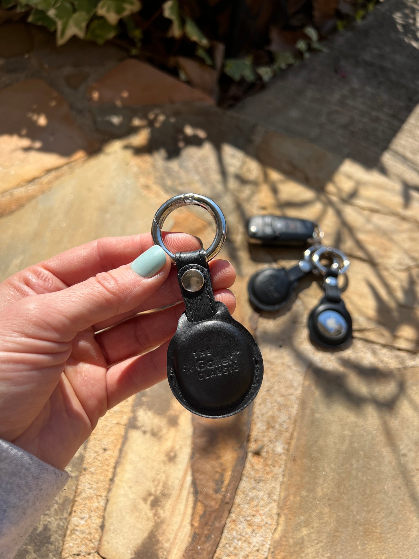 AirTag Leather Case with Key Ring | Mel Boteri Corporate Gifting