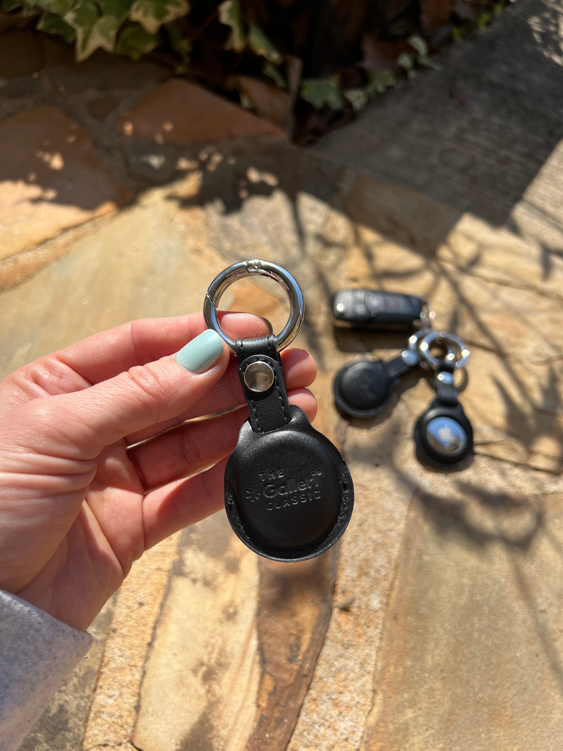 AirTag Leather Case with Key Ring | Mel Boteri Corporate Gifting