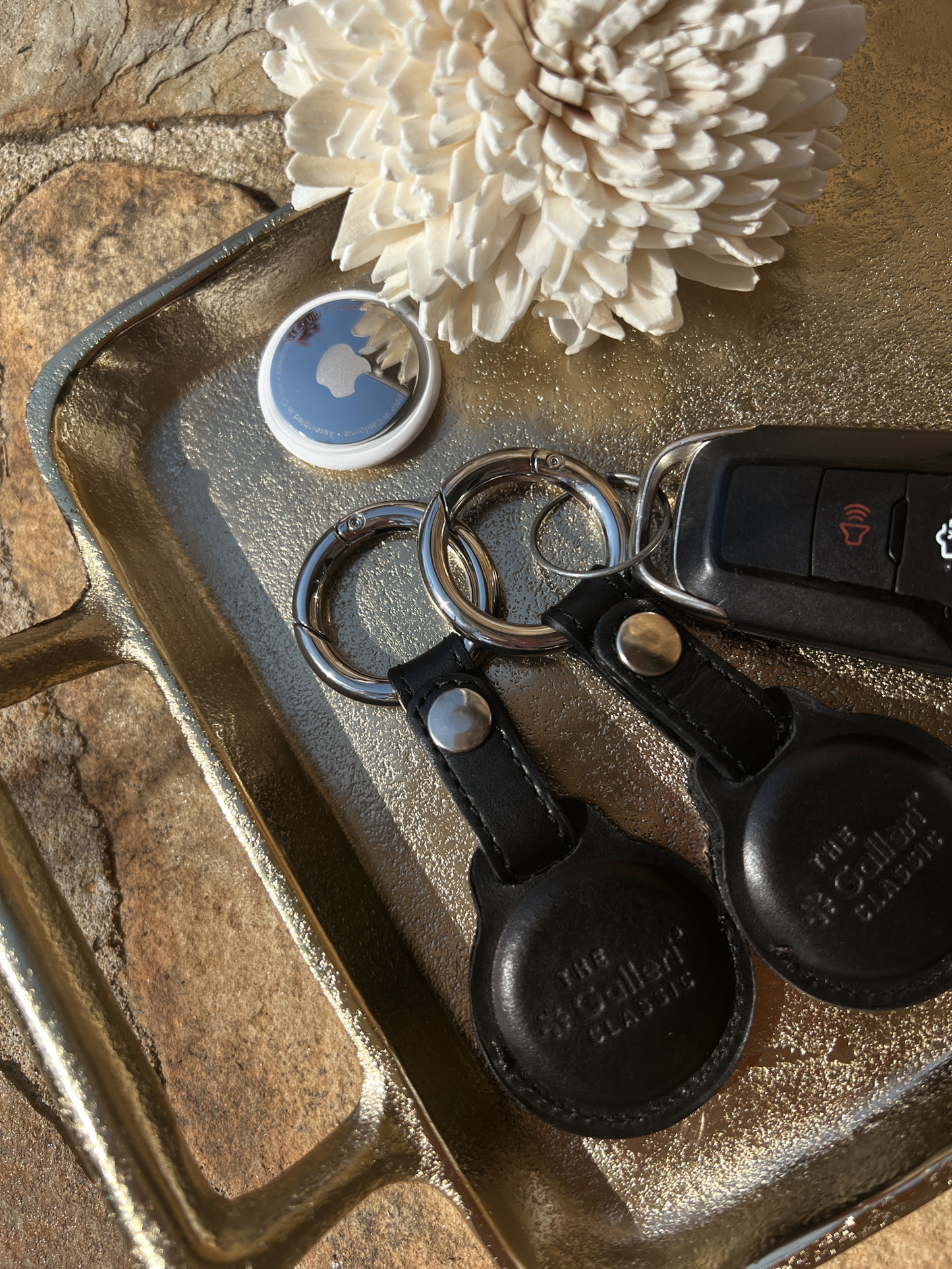 AirTag Leather Case with Key Ring | Mel Boteri Corporate Gifting